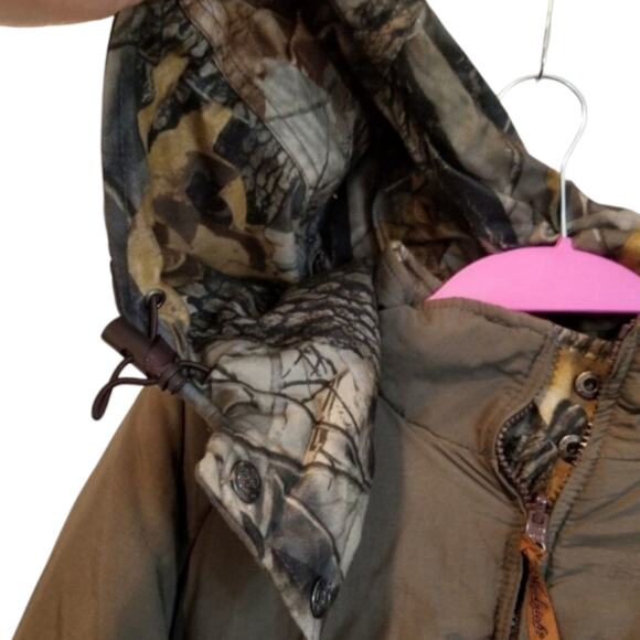 Woolrich Outdoor Guide reversible khaki camouflage Hunting coat Mens Size medium - Picture 7 of 7
